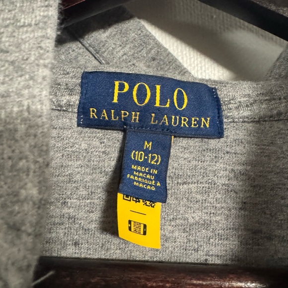 Polo Ralph Lauren Boys Gray Zip-Up Hoodie Size 10-12 - Picture 3 of 4